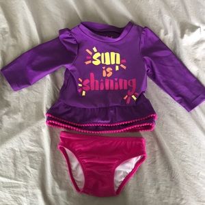 Cat and Jack 2 piece swim suit 9 mo